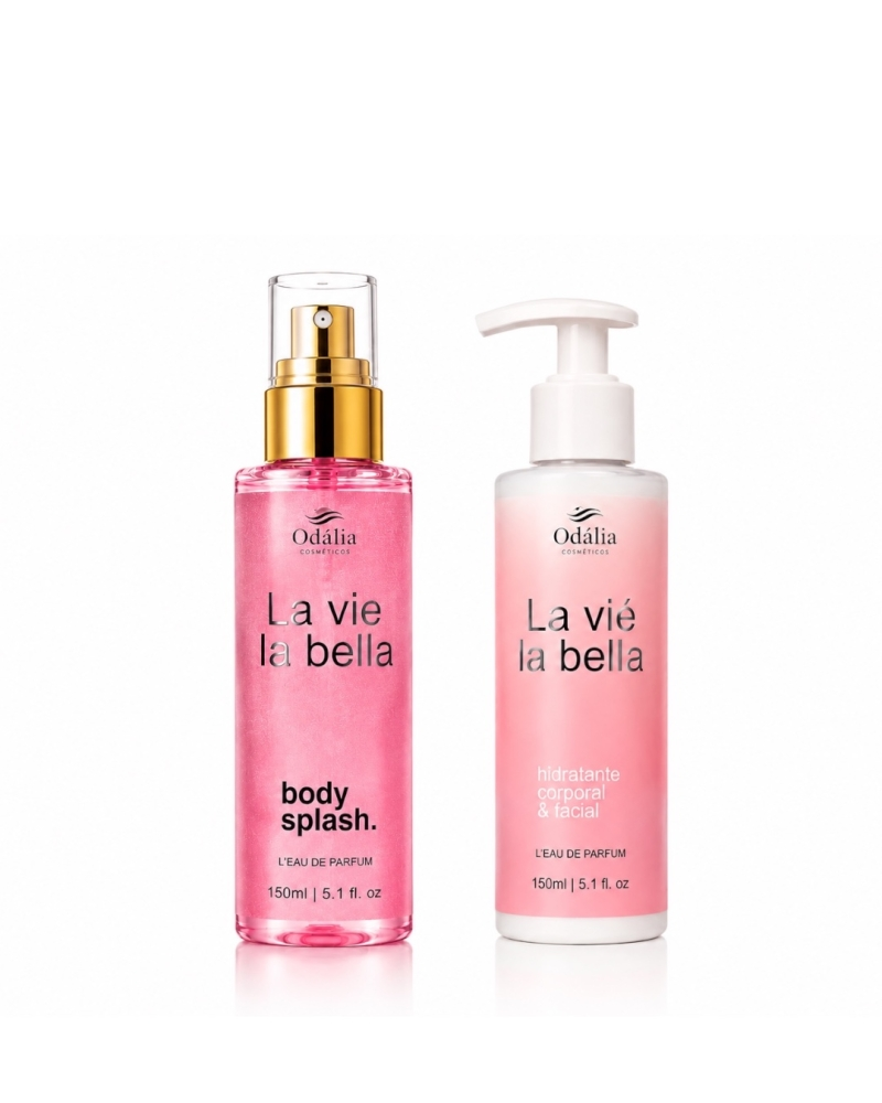 [KIT 2UND]Body Splash La vie la bella + Hidratante Corporal e facial La vie la bella 150ml - Odália