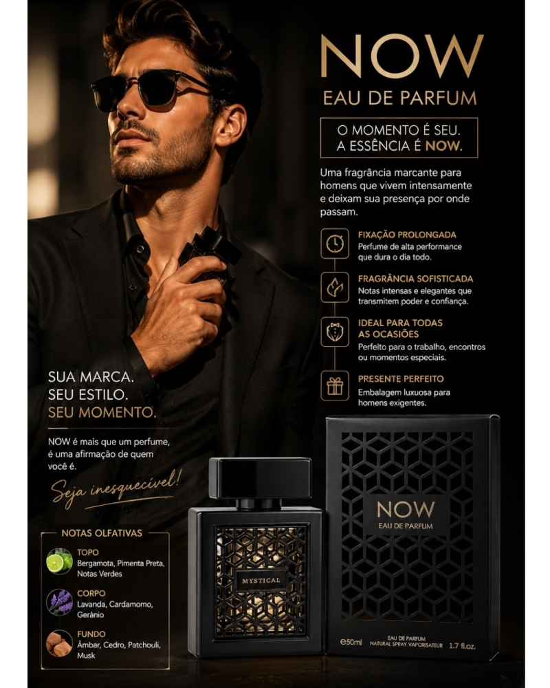 Perfume Miniatura Now Masculino EDP 50ml - Mystical - Imagem 2