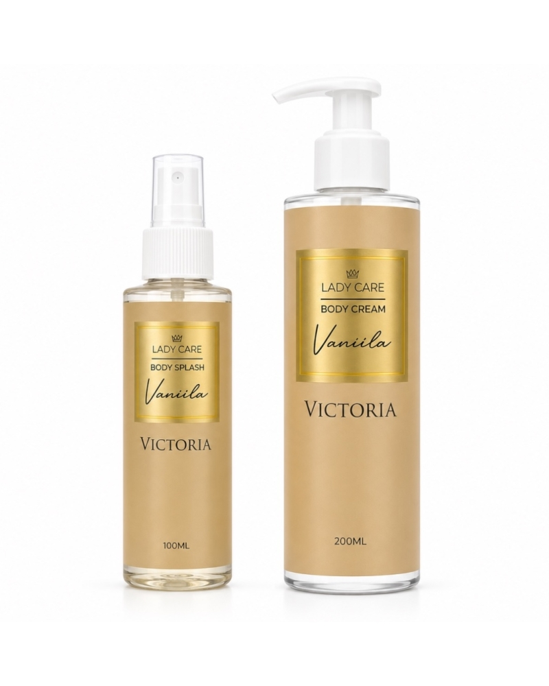 [KIT 2UND] Body Splash Vanila Victoria 100ml + Body Cream 200ml - Lady Care
