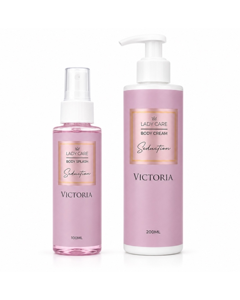 [KIT 2UND] Body Splash Seduction Victoria 100ml + Body Cream 200ml - Lady Care