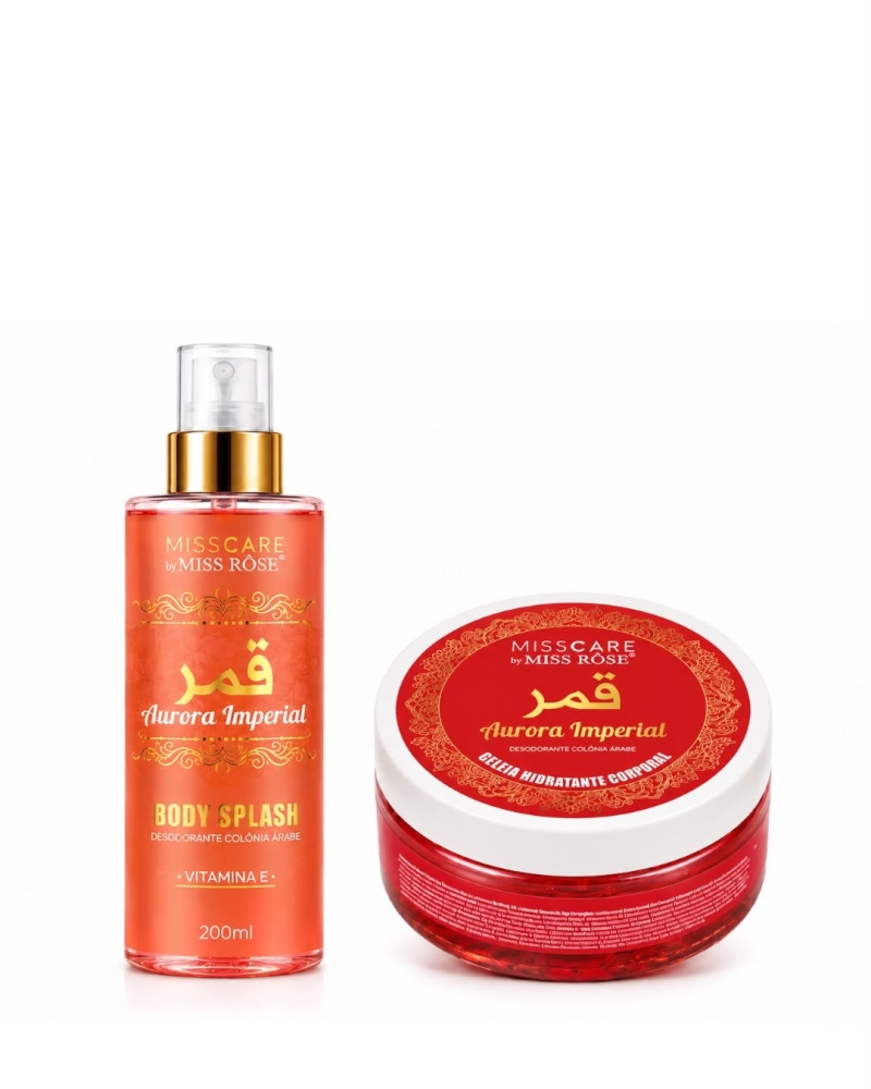Kit Aurora Imperial Miss Rôse – Body Splash 200ml + Geleia Hidratante Corporal 200g