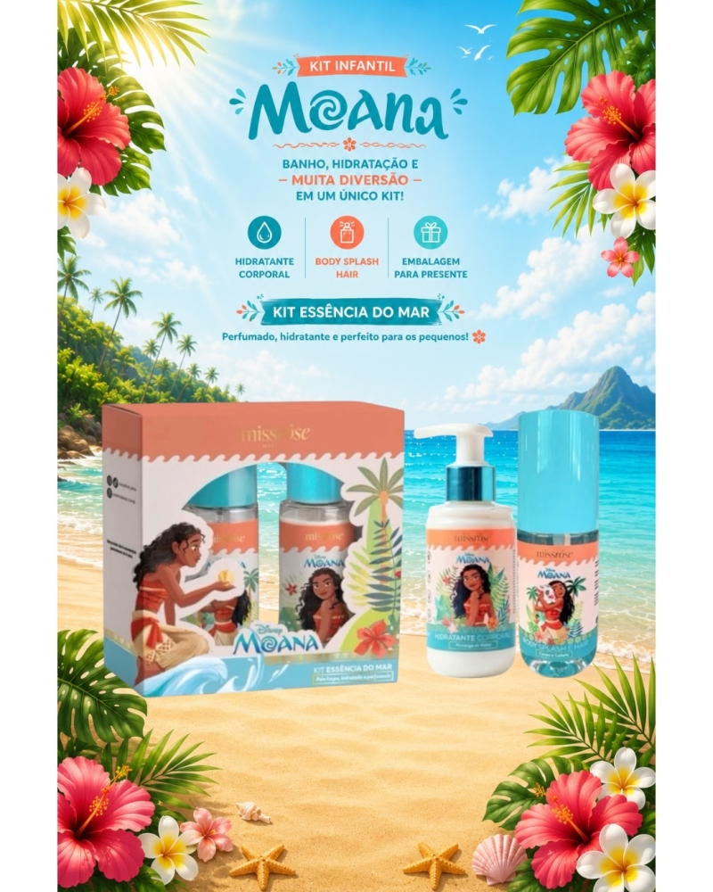 Kit Moana Essência do Mar Miss Rôse – Body Splash 120ml + Hidratante Corporal 120ml - Imagem 2