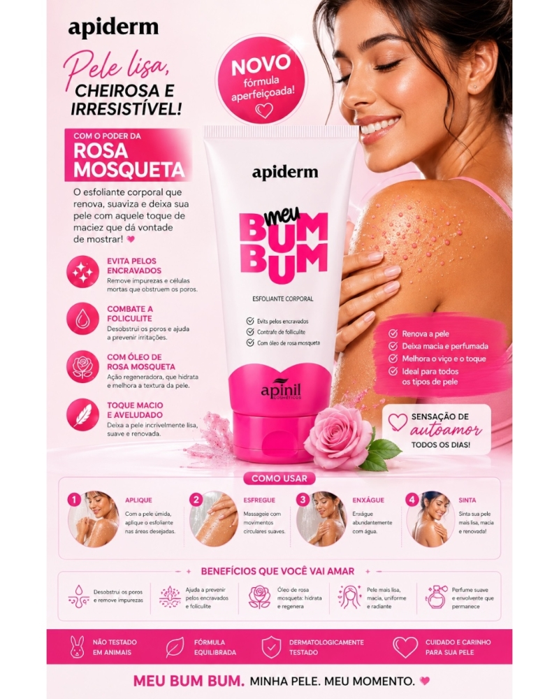 Esfoliante Corporal Meu Bumbum Apiderm 190g – Apinil - Imagem 2