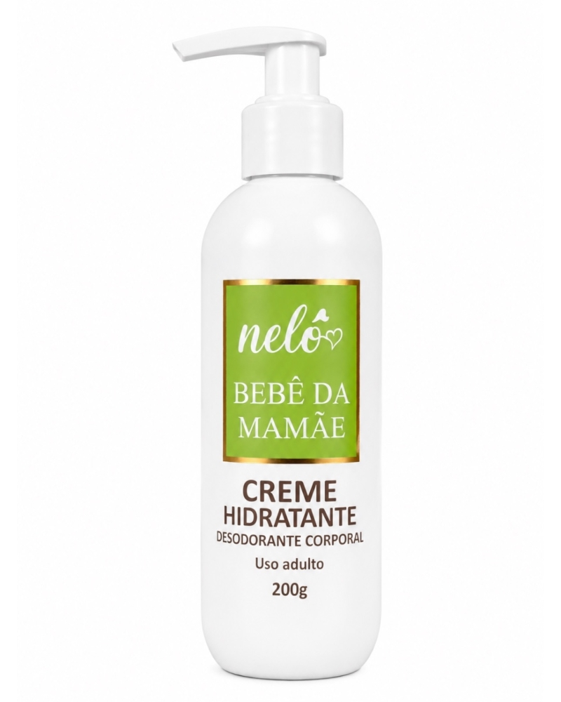 Creme Hidratante Nelô Bebê da Mamãe 200ml – Hidratação Intensa e Pele Perfumada