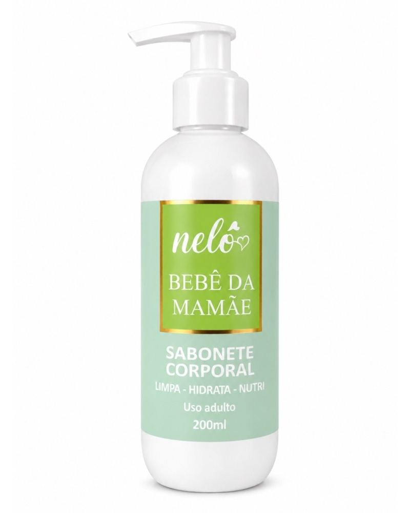 Sabonete Corporal Nelô Bebê da Mamãe 200ml – Limpeza Suave e Pele Perfumada