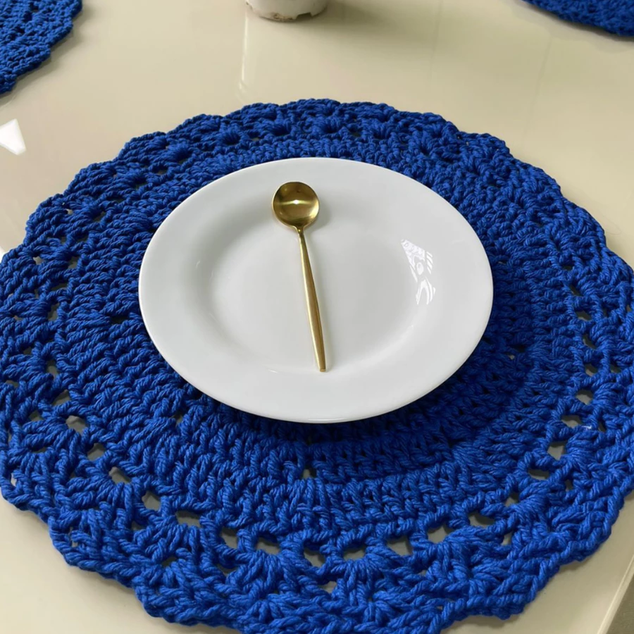 Sousplat de Crochê Artesanal Colorido – Kit 4 a 12 Peças | Mesa Posta - Imagem 6