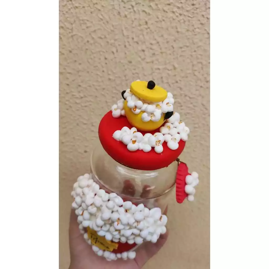 Pote Panelinha de Pipoca Decorado em Biscuit - Imagem 2