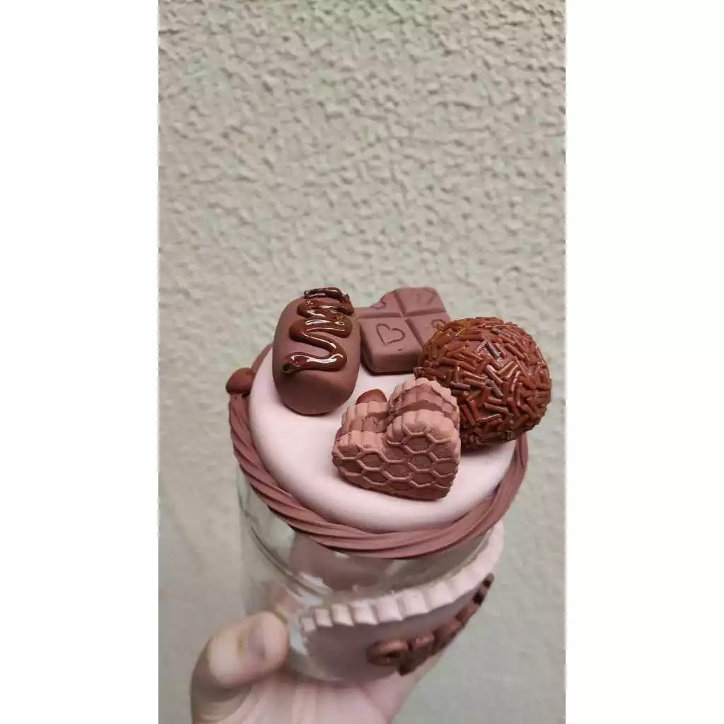 Pote de Cacau em Pó Decorado em Biscuit Cantinho do Café - Imagem 2