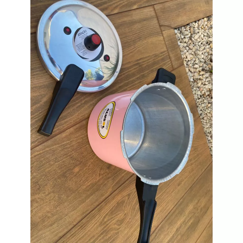 PANELA DE PRESSÃO 7,0 LITROS - FECHAMENTO EXTERNO - ROSA BARBIE - Imagem 3