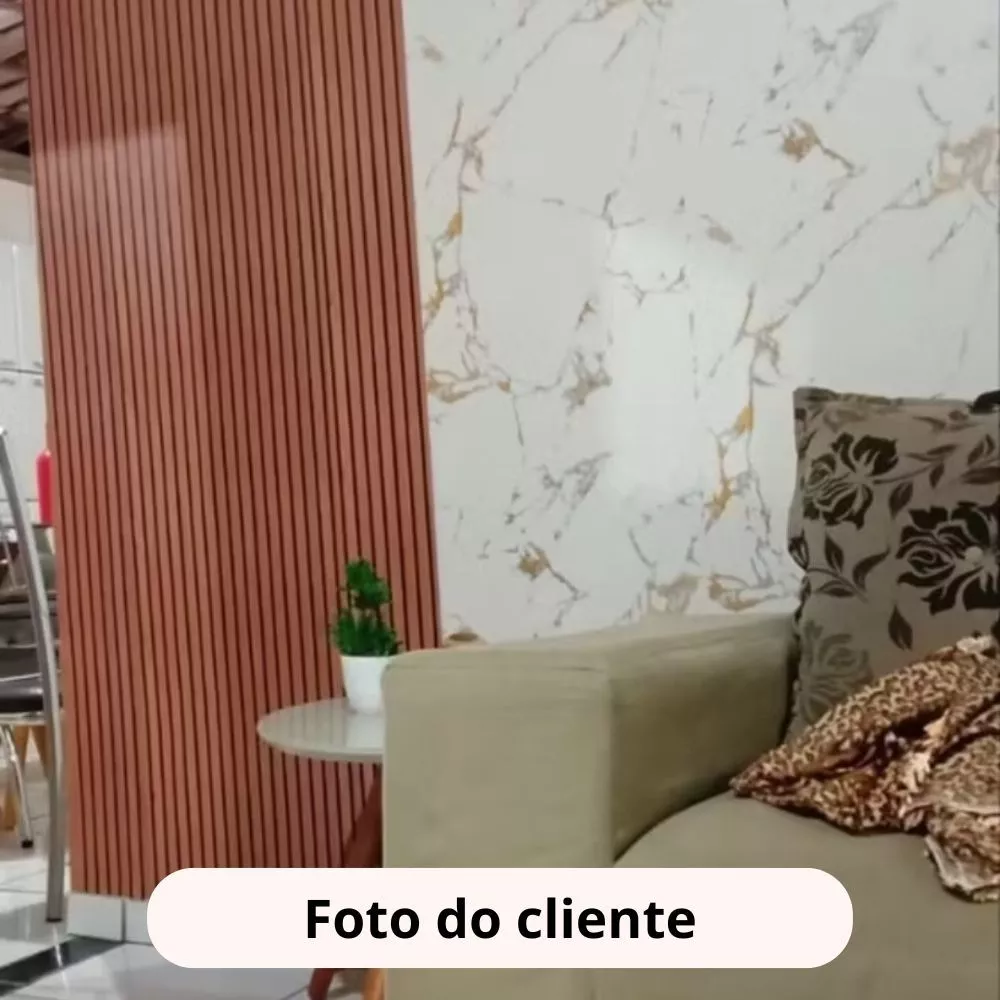 Papel de Parede Madeira 3D Adesivo Auto Colante Ripado 5 Metros e 10 Metros - Imagem 3