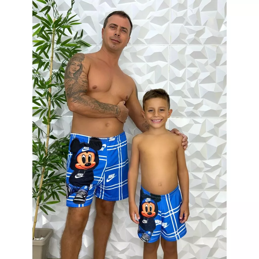 Kit Pijama Pai e Filho — Short + Samba-Canção