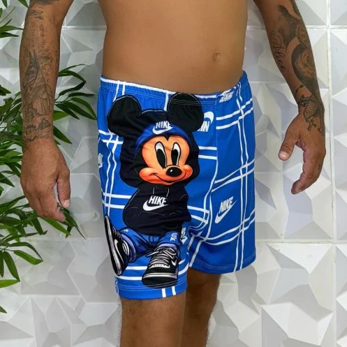 Samba Canção Masculino Suede Estampado com Personagens – Pijama Confortável - Imagem 3