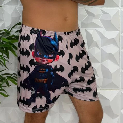 Samba Canção Masculino Suede Estampado com Personagens – Pijama Confortável - Imagem 5