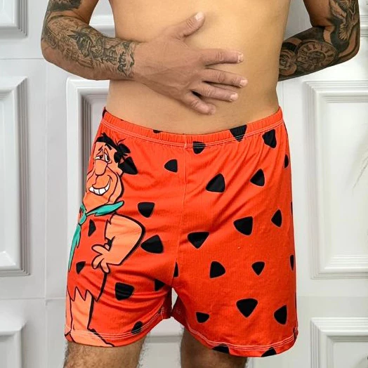 Samba Canção Masculino Suede Estampado – Pijama Adulto - Imagem 2