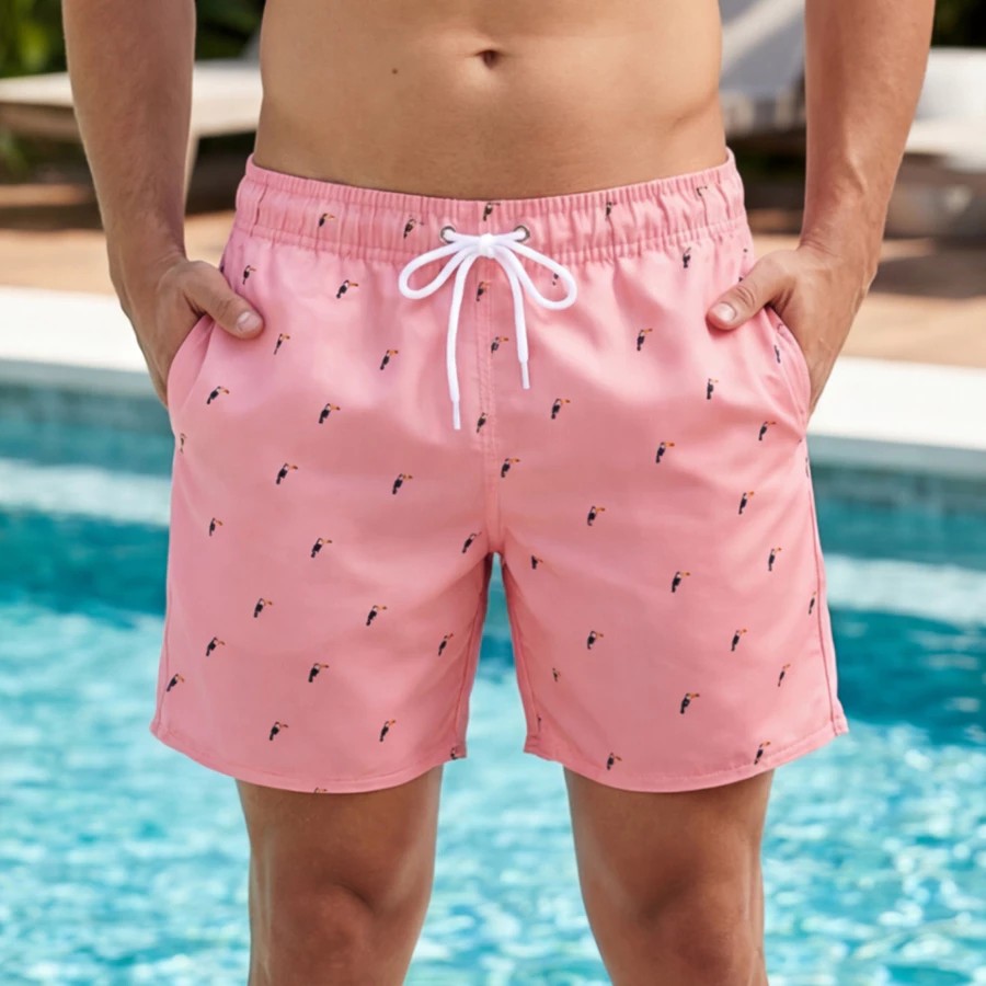 Shorts Masculino Tactel Praia & Lazer – Estampado, Confortável e Secagem Rápida