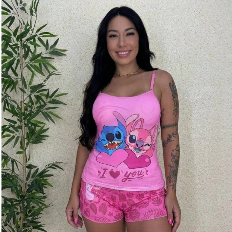 SHORT DOLL FEMININO – REGATA + SHORTINHO 💕