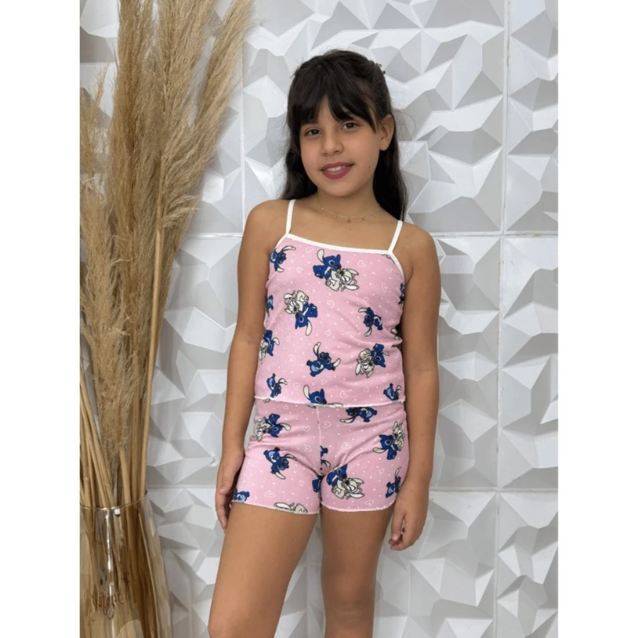 Pijama Infantil Feminino Minnie – Blusa + Short