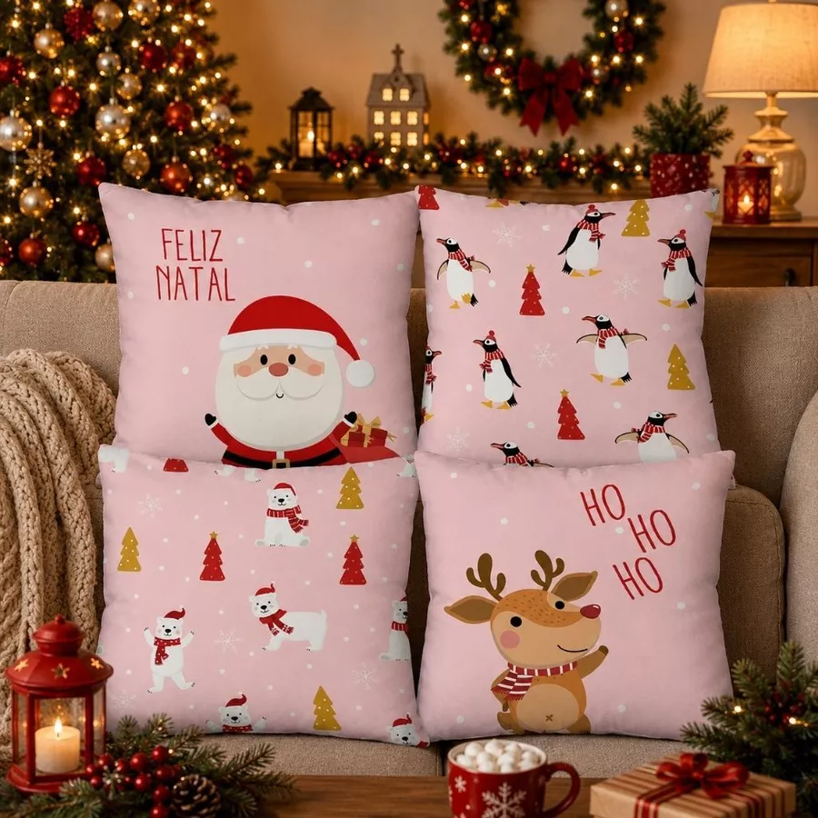 Kit com 4 Capas de Almofada Natalinas - Imagem 4