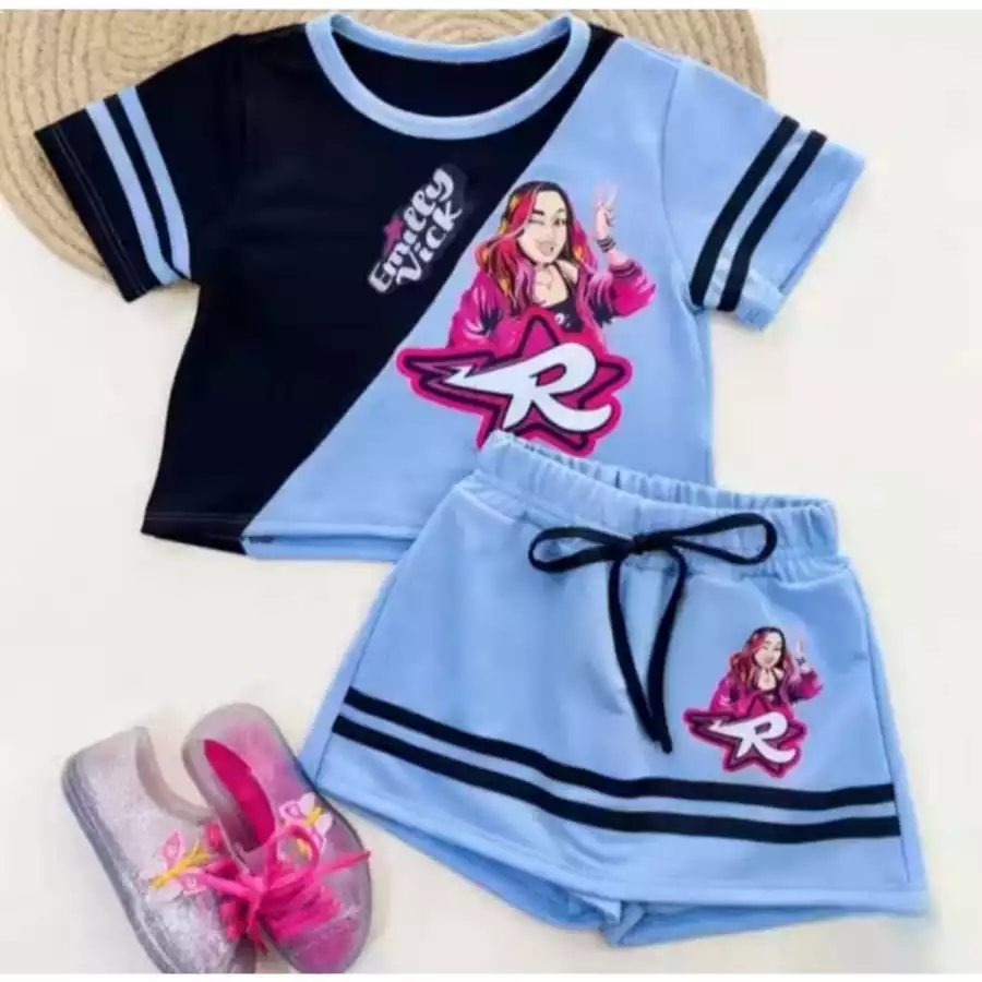 Conjunto Infantil Menina Emily Vick – Blusa + Short Saia - Imagem 3