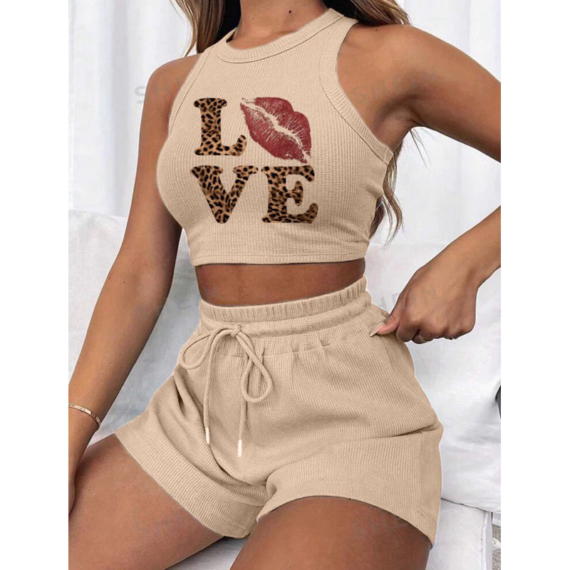 Conjunto cropped e short canelado 3D Feminino - Imagem 5
