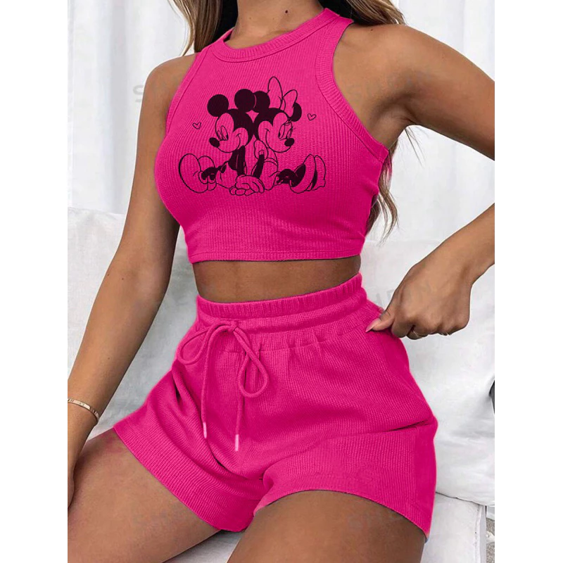 Conjunto cropped e short canelado 3D Feminino - Imagem 5