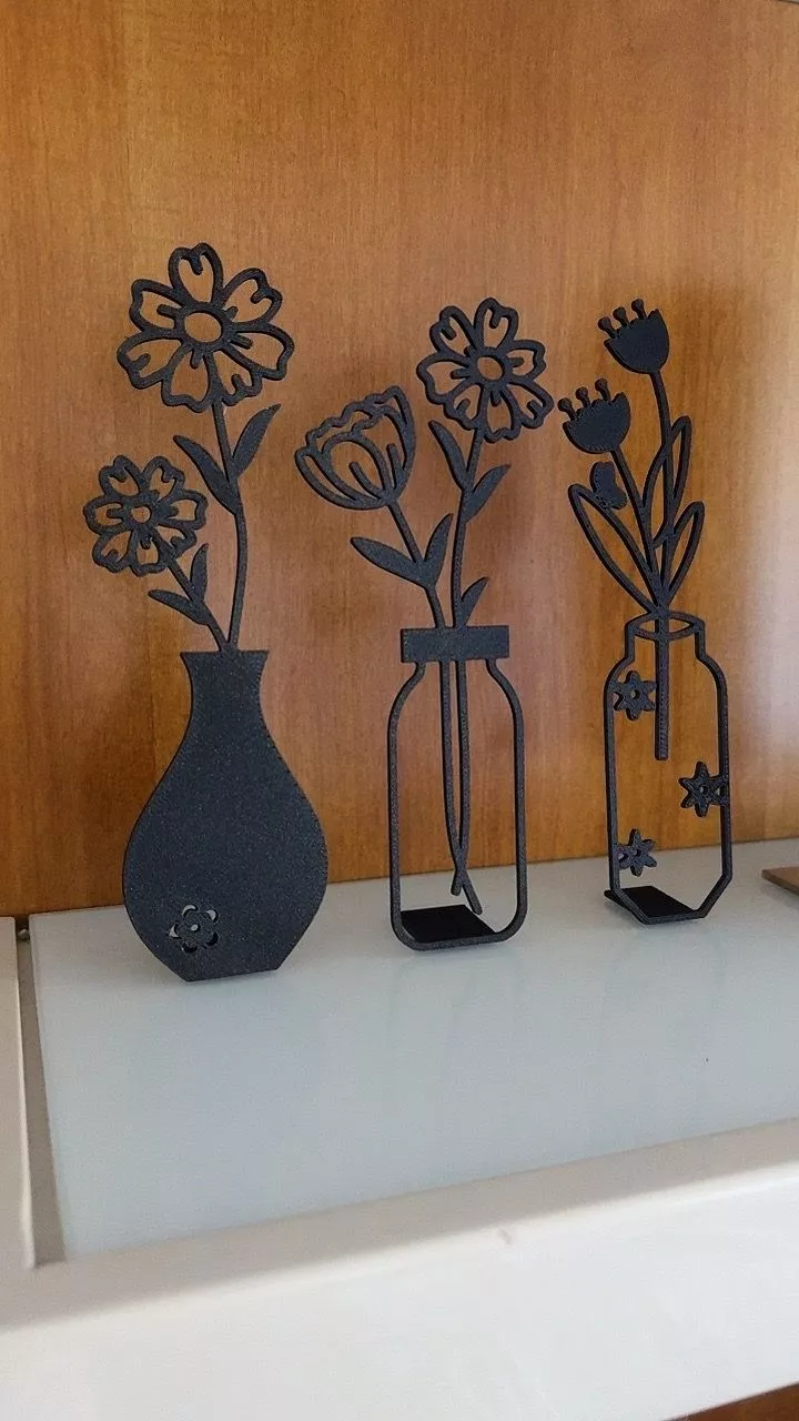 KIT 3 VASOS DECORATIVOS MODERNOS - Imagem 3