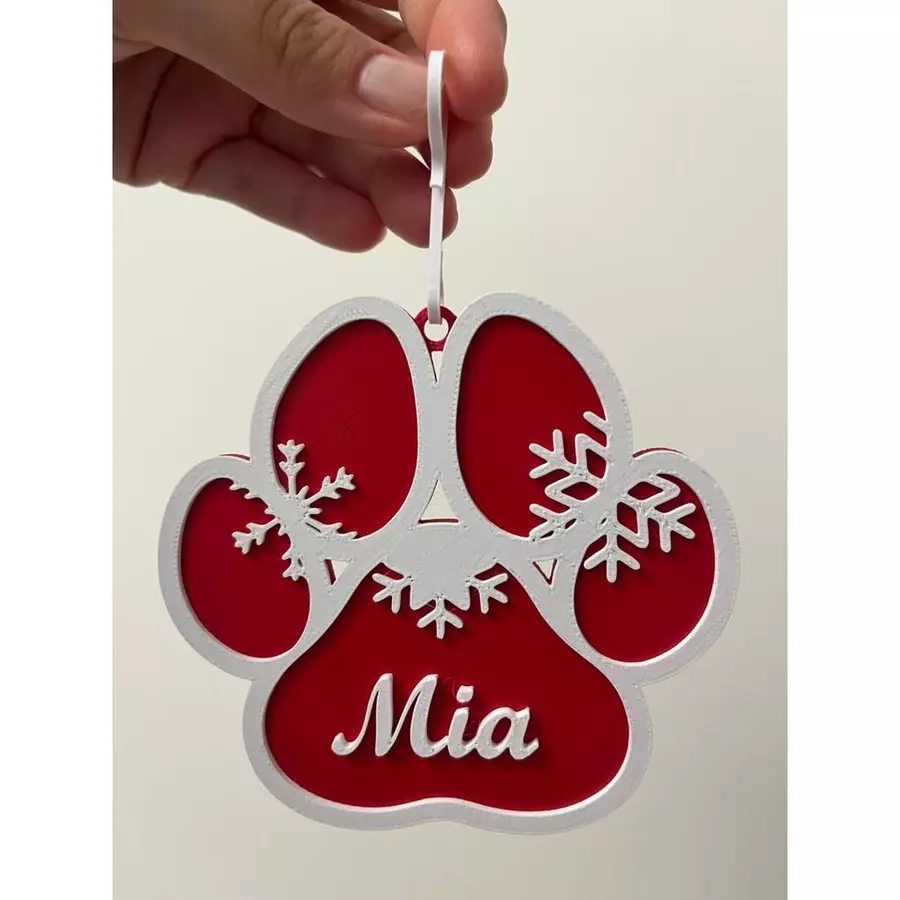 ✨ Enfeite de Natal Personalizado – Patinha com Nome ✨ - Imagem 2