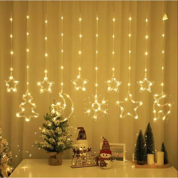 Cortina de Luz LED Cascata Pisca-Pisca Natalina - Imagem 2