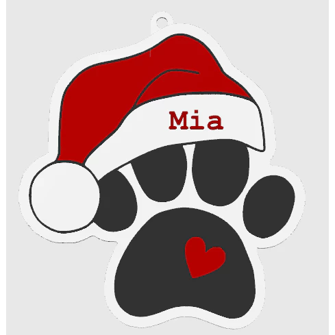 ✨ Enfeite de Natal Personalizado – Patinha com Nome ✨ - Imagem 5