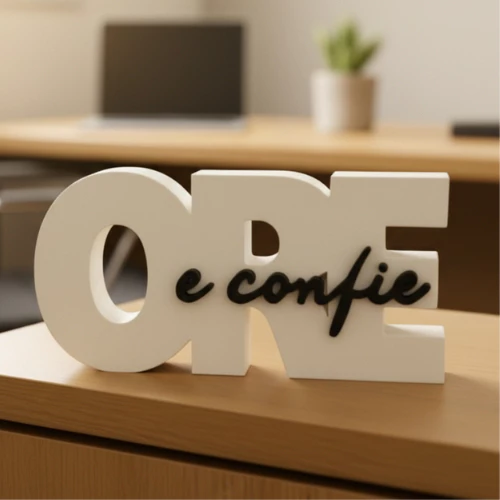 Esculturas Decorativas Minimalistas ORE e CONFIE Religioso Fé Casa Sala Rack Premium Luxo Moderno - Imagem 2