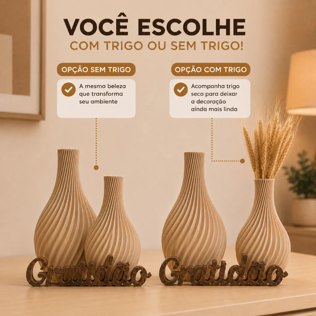 KIT VASO JARRO DECORATIVO - Imagem 3
