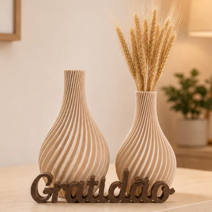 KIT VASO JARRO DECORATIVO