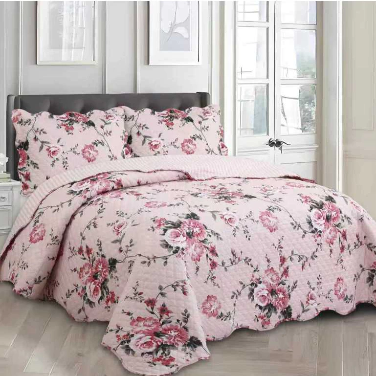 Kit Colcha Cobre Leito King 3 Peças Estampada - Imagem 5