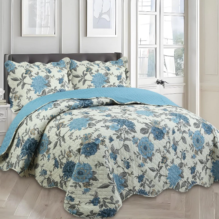 Kit Colcha Cobre Leito King 3 Peças Estampada - Imagem 6