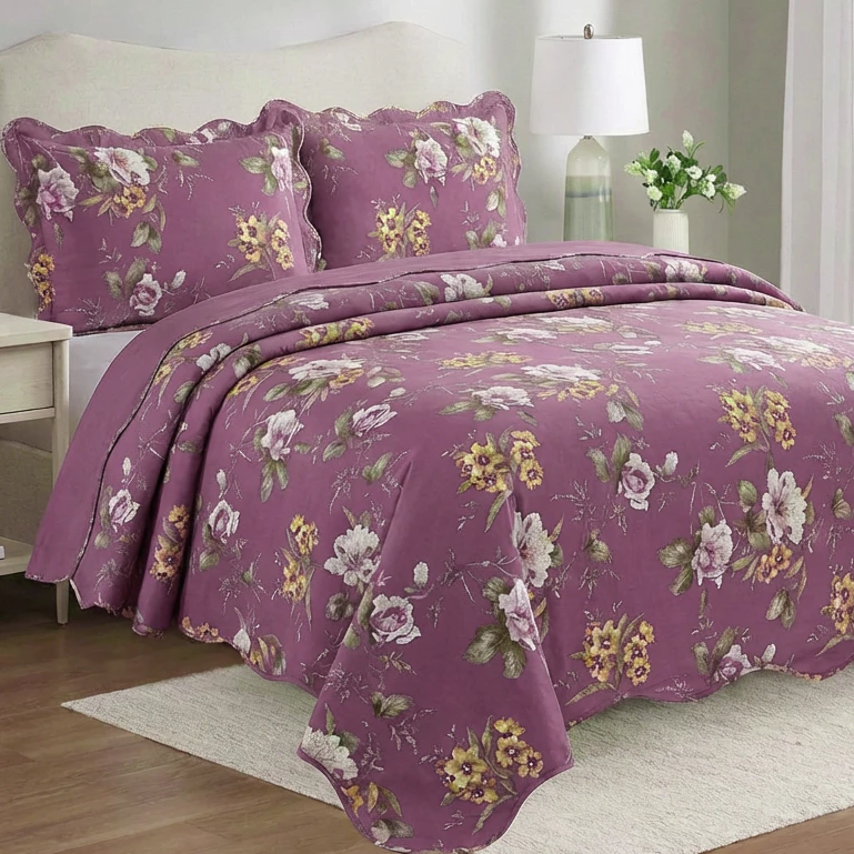 Kit Colcha Cobre Leito King 3 Peças Estampada - Imagem 7