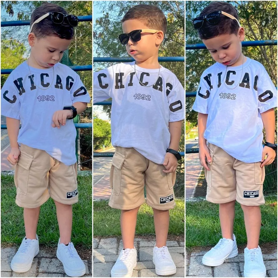 Conjunto Verão Infantil Menino – Blusa e Short