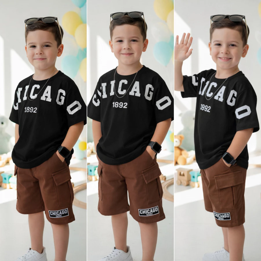 Conjunto Verão Infantil Menino – Blusa e Short - Imagem 6