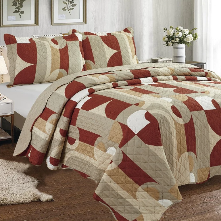 Kit Colcha Cobre Leito King 3 Peças Estampada - Imagem 13