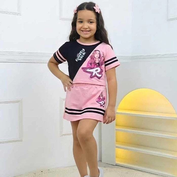 Conjunto Infantil Menina Emily Vick – Blusa + Short Saia - Imagem 2