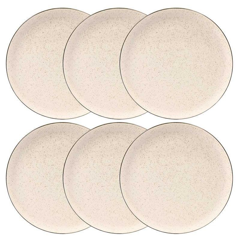 Jogo de 6 Pratos Rasos 26 cm Oxford Flat Duna