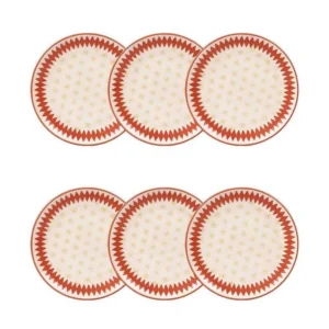 Jogo de 6 Pratos Sobremesa 20 cm Oxford Encanto Natalino