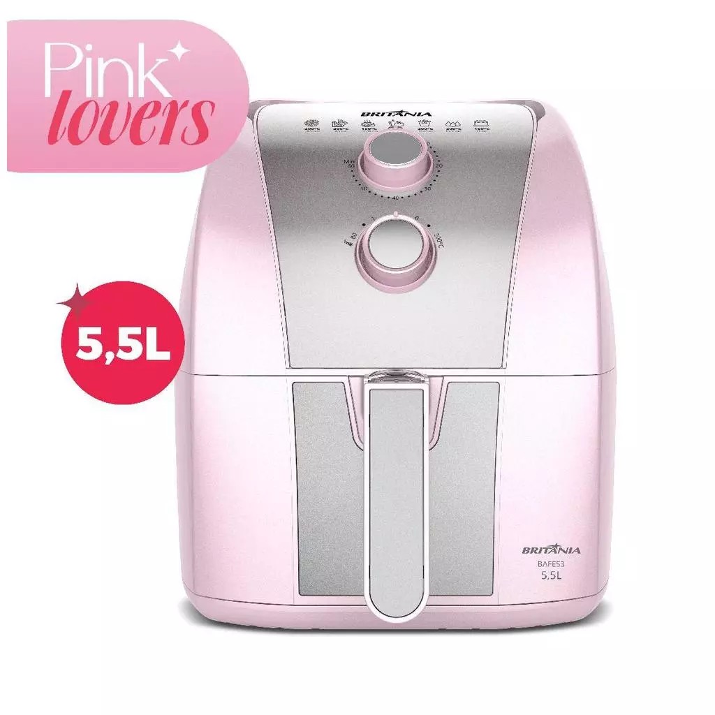 Air Fryer Rosa Britânia 5,5L Pinkstone 1500W - Imagem 3