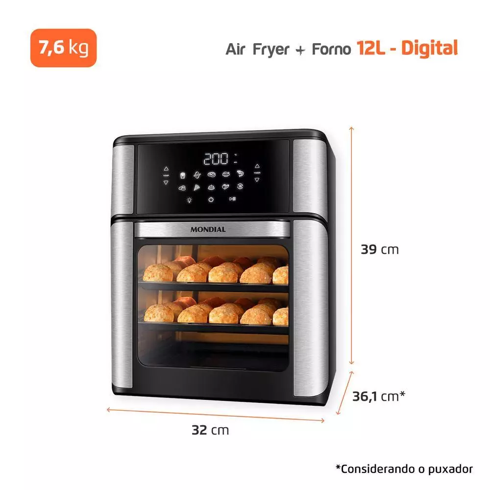 Air Fryer Oven Mondial 12L 127V - Imagem 9