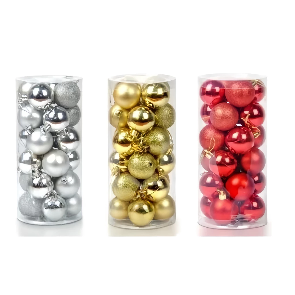 🎅 Kit com 24 Bolas de Natal para Árvore